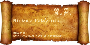 Minkusz Petúnia névjegykártya